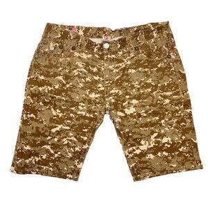 True Religion Joey Super T Shorts Size 40 42" Digital Camo Camouflage Pockets